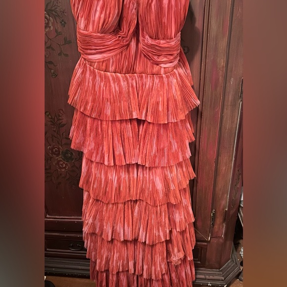 Hutch Simi Plisse’ Ruffle Ruched Sweetheart Strapless Gown - Picture 5 of 6